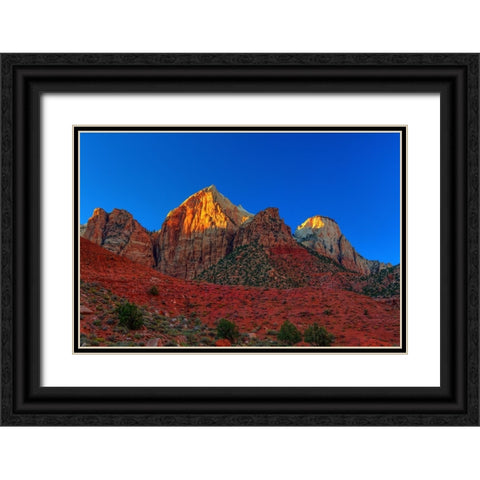 Peaks Of Glory Black Ornate Wood Framed Art Print with Double Matting by Sherrell, Bill