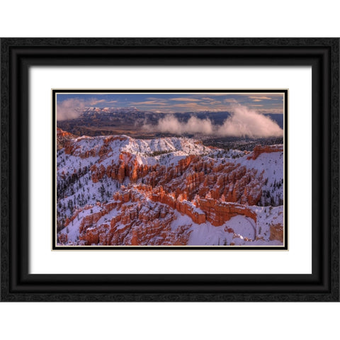 Rugged Purity Black Ornate Wood Framed Art Print with Double Matting by Sherrell, Bill