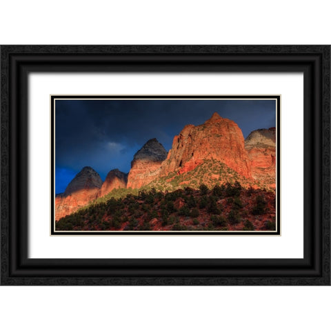 Sunlit Sliver Black Ornate Wood Framed Art Print with Double Matting by Sherrell, Bill