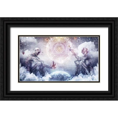 Awake In A Silver Land Black Ornate Wood Framed Art Print with Double Matting by Gray, Cameron