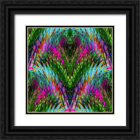 Garden Party Black Ornate Wood Framed Art Print with Double Matting by Manlove, David