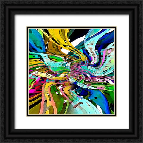 String Theory Black Ornate Wood Framed Art Print with Double Matting by Manlove, David