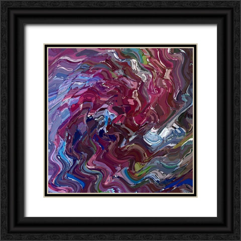 Oil of Lilac 2 lightbump Black Ornate Wood Framed Art Print with Double Matting by Manlove, David