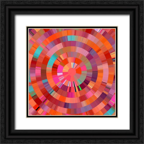 Coral Radial 1 Black Ornate Wood Framed Art Print with Double Matting by Manlove, David