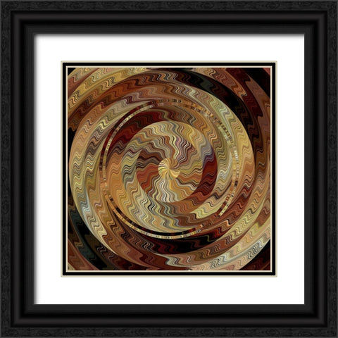 Cinnamon Swirl Black Ornate Wood Framed Art Print with Double Matting by Manlove, David