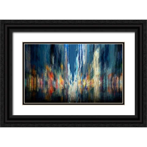 Downtown7 Black Ornate Wood Framed Art Print with Double Matting by Manlove, David