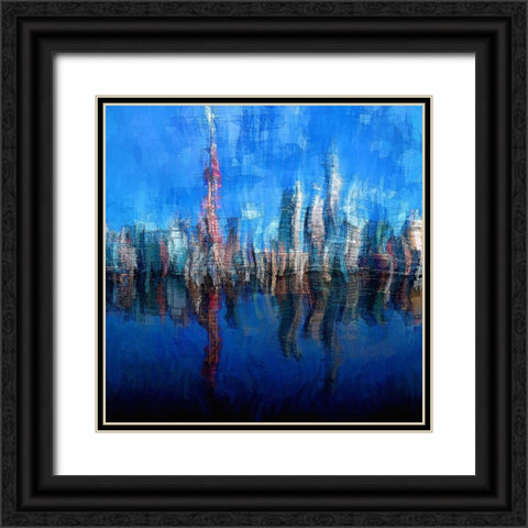 Shanghai Black Ornate Wood Framed Art Print with Double Matting by Manlove, David