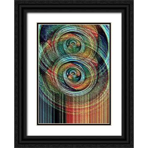 Oil and Water 2 Black Ornate Wood Framed Art Print with Double Matting by Manlove, David