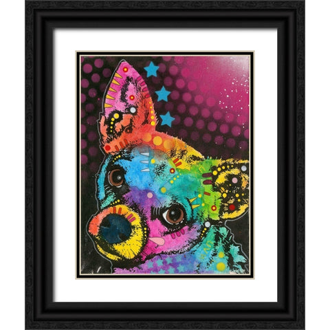 Huh? Black Ornate Wood Framed Art Print with Double Matting by Dean Russo Collection