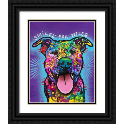 Smiles for Miles Black Ornate Wood Framed Art Print with Double Matting by Dean Russo Collection