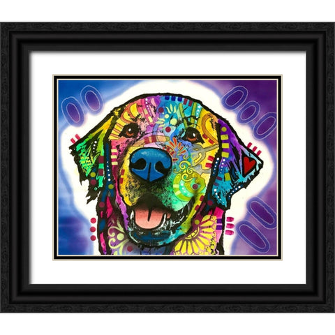 Heartfelt Retriever Black Ornate Wood Framed Art Print with Double Matting by Dean Russo Collection