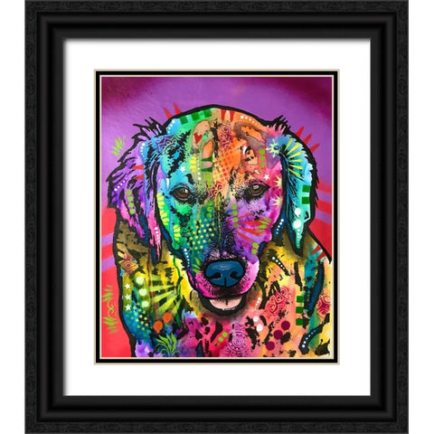 Luvin Retriever Black Ornate Wood Framed Art Print with Double Matting by Dean Russo Collection