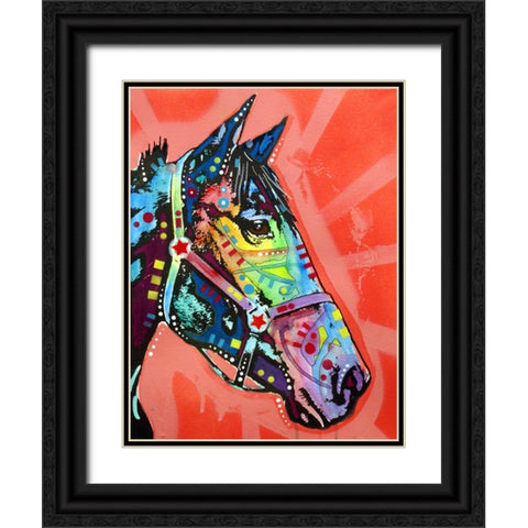 WC Horse 3 Black Ornate Wood Framed Art Print with Double Matting by Dean Russo Collection