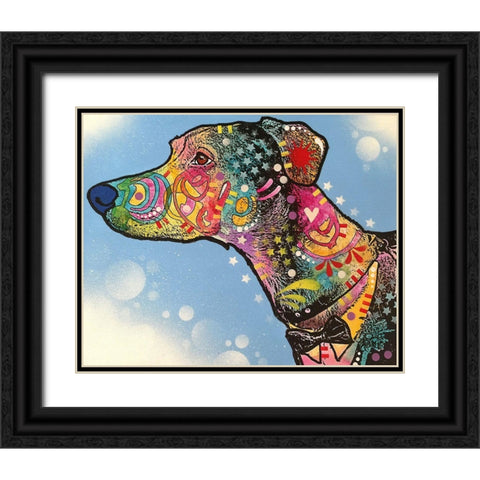 Enzo Black Ornate Wood Framed Art Print with Double Matting by Dean Russo Collection