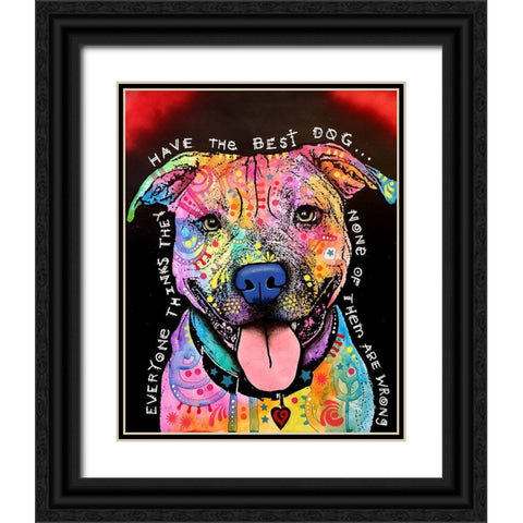 Best Dog Black Ornate Wood Framed Art Print with Double Matting by Dean Russo Collection