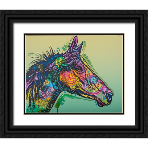 Basha Custom-3 Black Ornate Wood Framed Art Print with Double Matting by Dean Russo Collection