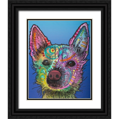 Ozzie Black Ornate Wood Framed Art Print with Double Matting by Dean Russo Collection