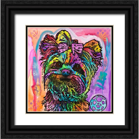 Chloe Bear Black Ornate Wood Framed Art Print with Double Matting by Dean Russo Collection