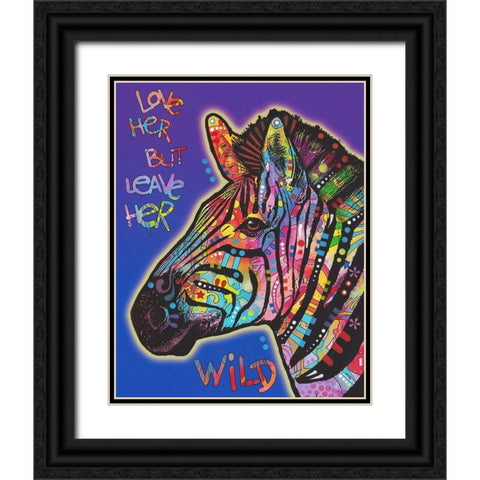 Leave Her Wild Black Ornate Wood Framed Art Print with Double Matting by Dean Russo Collection