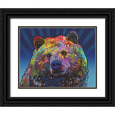 Grizz Black Ornate Wood Framed Art Print with Double Matting by Dean Russo Collection
