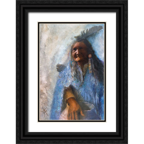 The Medicine Blanket Black Ornate Wood Framed Art Print with Double Matting by Lund, Denton