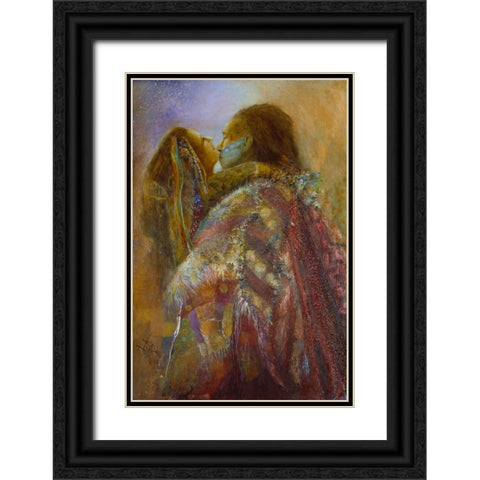 Robe Of Many Colors Black Ornate Wood Framed Art Print with Double Matting by Lund, Denton