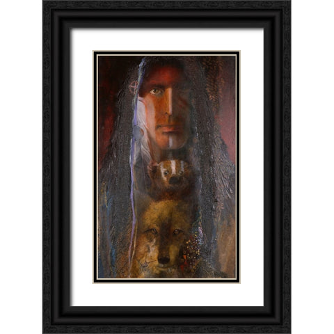 Brotherhood Black Ornate Wood Framed Art Print with Double Matting by Lund, Denton