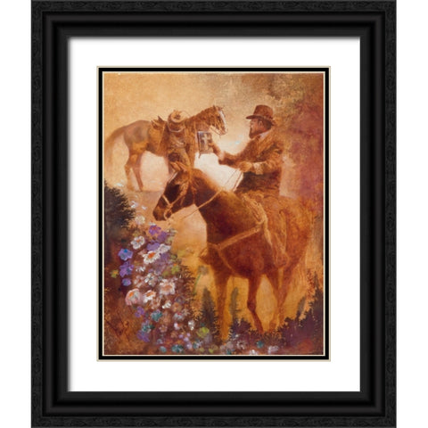 The Country Preacher Black Ornate Wood Framed Art Print with Double Matting by Lund, Denton
