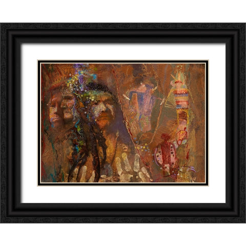 Echoes Of The Old Ones Black Ornate Wood Framed Art Print with Double Matting by Lund, Denton