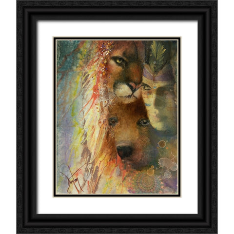 Shared Spirits Black Ornate Wood Framed Art Print with Double Matting by Lund, Denton
