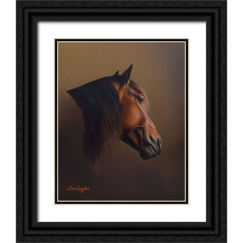 Out to Pasture Black Ornate Wood Framed Art Print with Double Matting by Engler, Don