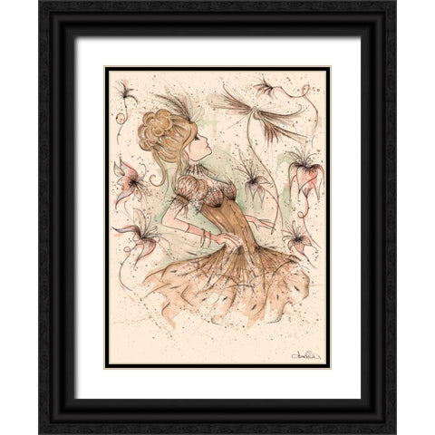 ES016 Black Ornate Wood Framed Art Print with Double Matting by Steel, Emma