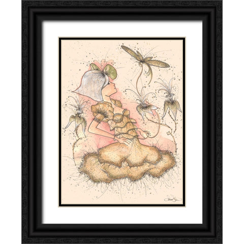 ES017 Black Ornate Wood Framed Art Print with Double Matting by Steel, Emma