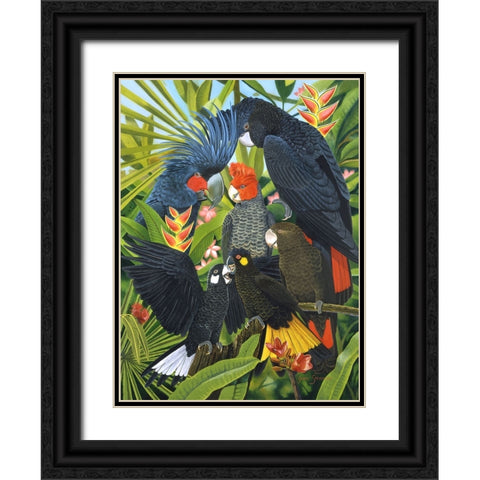 Back In Black Black Ornate Wood Framed Art Print with Double Matting by Stevenson, Graeme