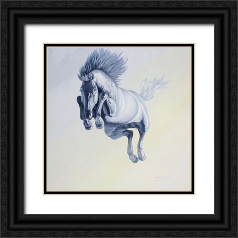 Go Ahead And Jump Black Ornate Wood Framed Art Print with Double Matting by Stevenson, Graeme