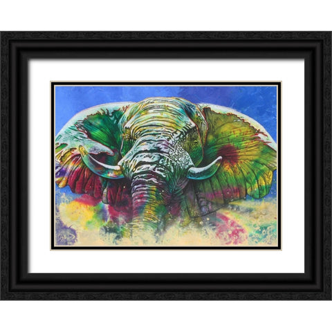 Green Dust Black Ornate Wood Framed Art Print with Double Matting by Stevenson, Graeme