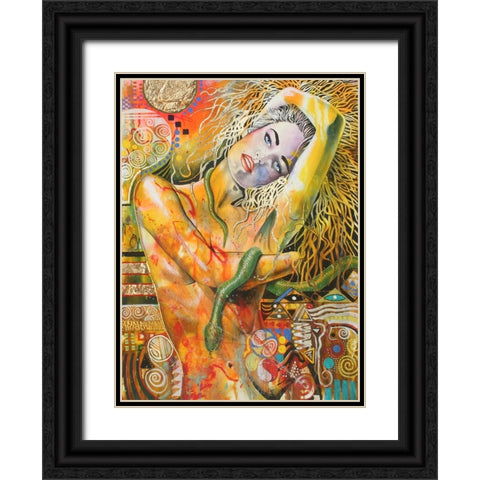 Od To Klimt Black Ornate Wood Framed Art Print with Double Matting by Stevenson, Graeme