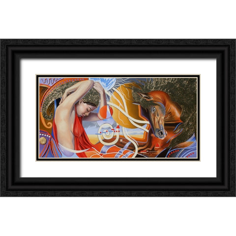 One With The Spirit Black Ornate Wood Framed Art Print with Double Matting by Stevenson, Graeme