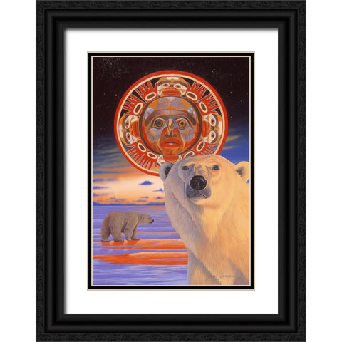 Polar Legends Black Ornate Wood Framed Art Print with Double Matting by Stevenson, Graeme