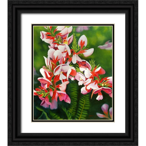 Small Pink Black Ornate Wood Framed Art Print with Double Matting by Stevenson, Graeme