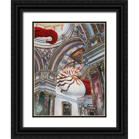 The Dark Con Of Man Black Ornate Wood Framed Art Print with Double Matting by Stevenson, Graeme