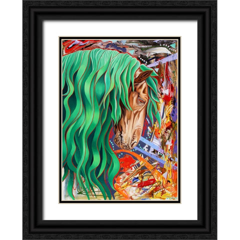 The Emerald King Black Ornate Wood Framed Art Print with Double Matting by Stevenson, Graeme