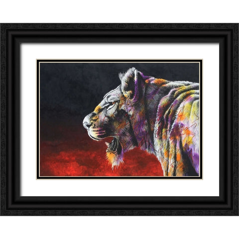 The Hunt Black Ornate Wood Framed Art Print with Double Matting by Stevenson, Graeme