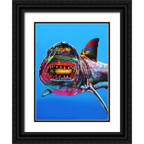Bite me Black Ornate Wood Framed Art Print with Double Matting by Stevenson, Graeme