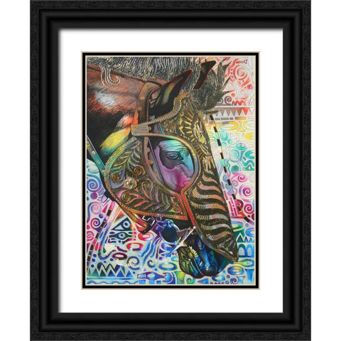 I am War Horse Black Ornate Wood Framed Art Print with Double Matting by Stevenson, Graeme
