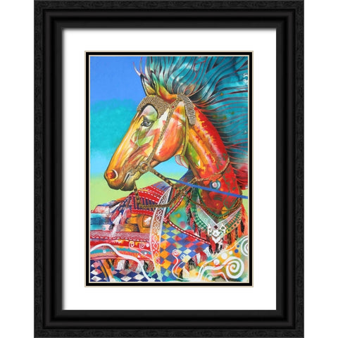 The Desert King Black Ornate Wood Framed Art Print with Double Matting by Stevenson, Graeme