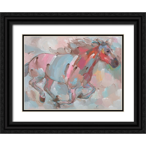 Forever Forward Black Ornate Wood Framed Art Print with Double Matting by Khorasani, Hooshang