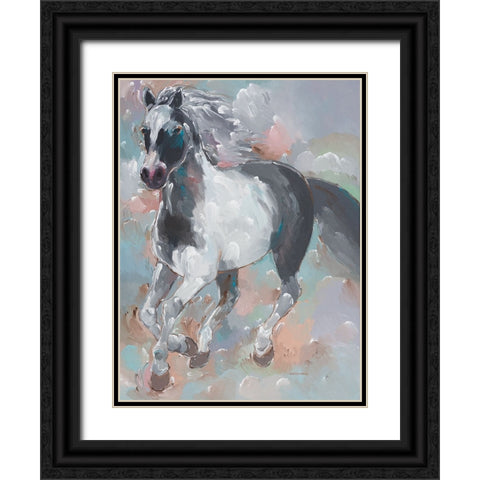 Smoky Runner Black Ornate Wood Framed Art Print with Double Matting by Khorasani, Hooshang
