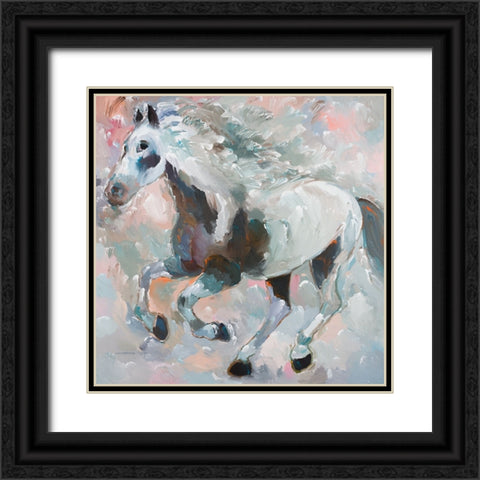 Night Thunder Black Ornate Wood Framed Art Print with Double Matting by Khorasani, Hooshang