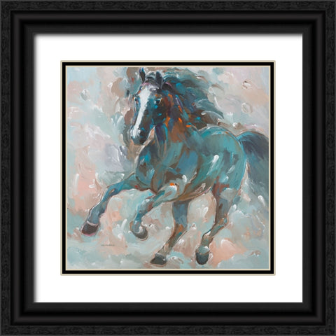 Knight of the Night Black Ornate Wood Framed Art Print with Double Matting by Khorasani, Hooshang